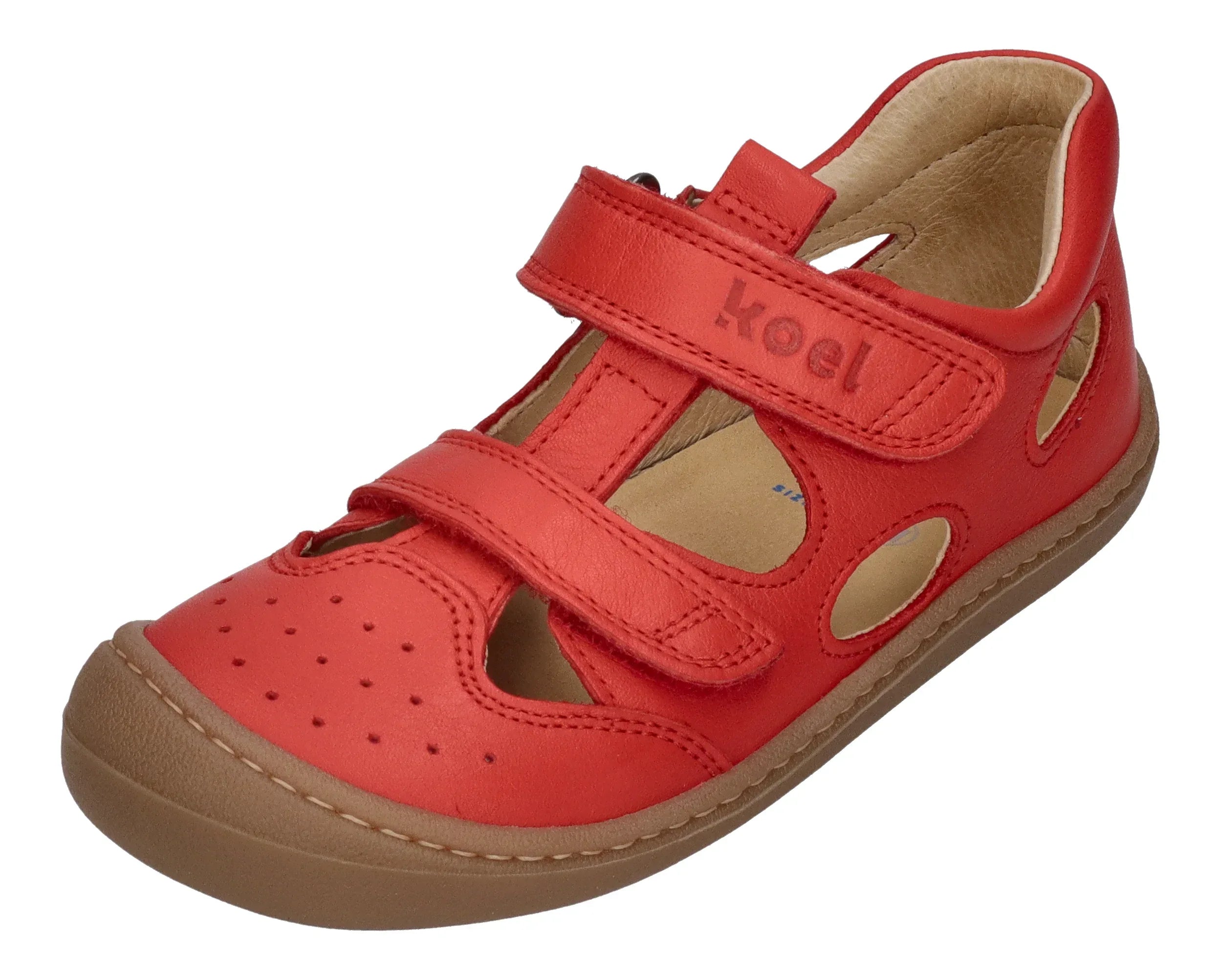 KOEL Barefoot Kinder Sneakers Sandalen BEP LEATHER rot