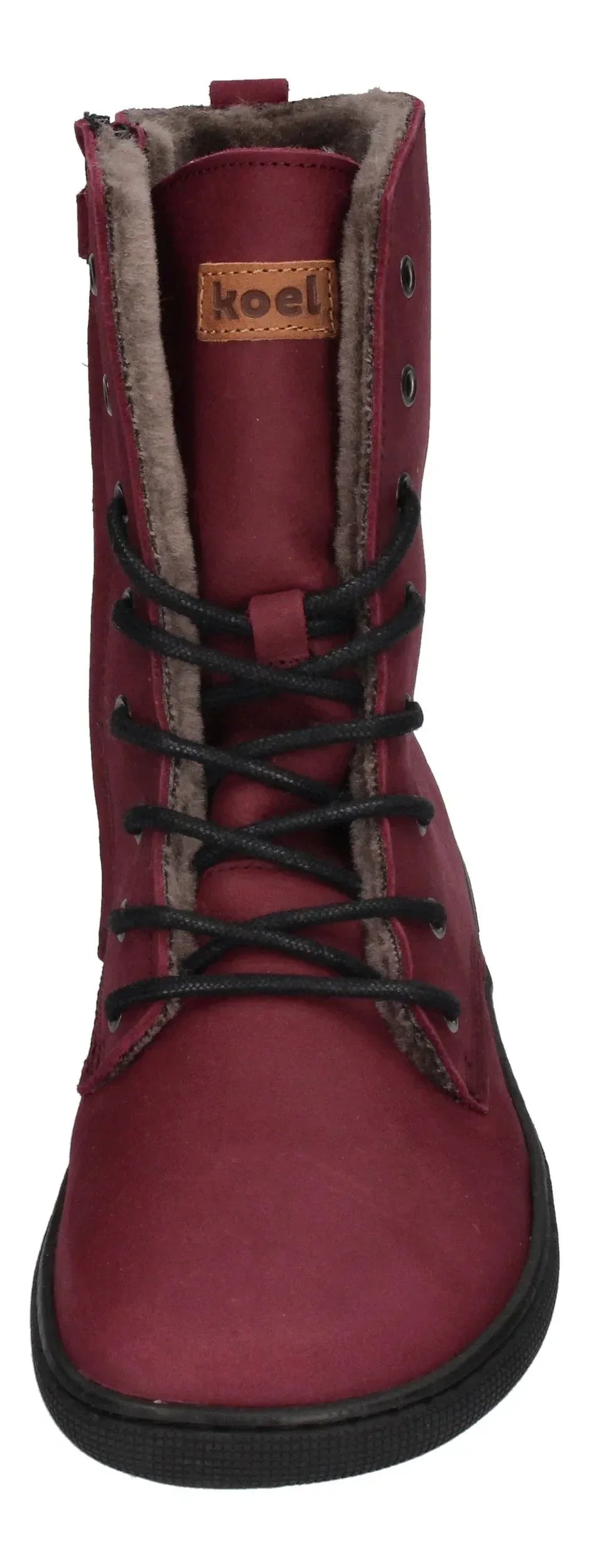 KOEL Damen Barefoot Booties mit Lammwolle FARO - bordo-2
