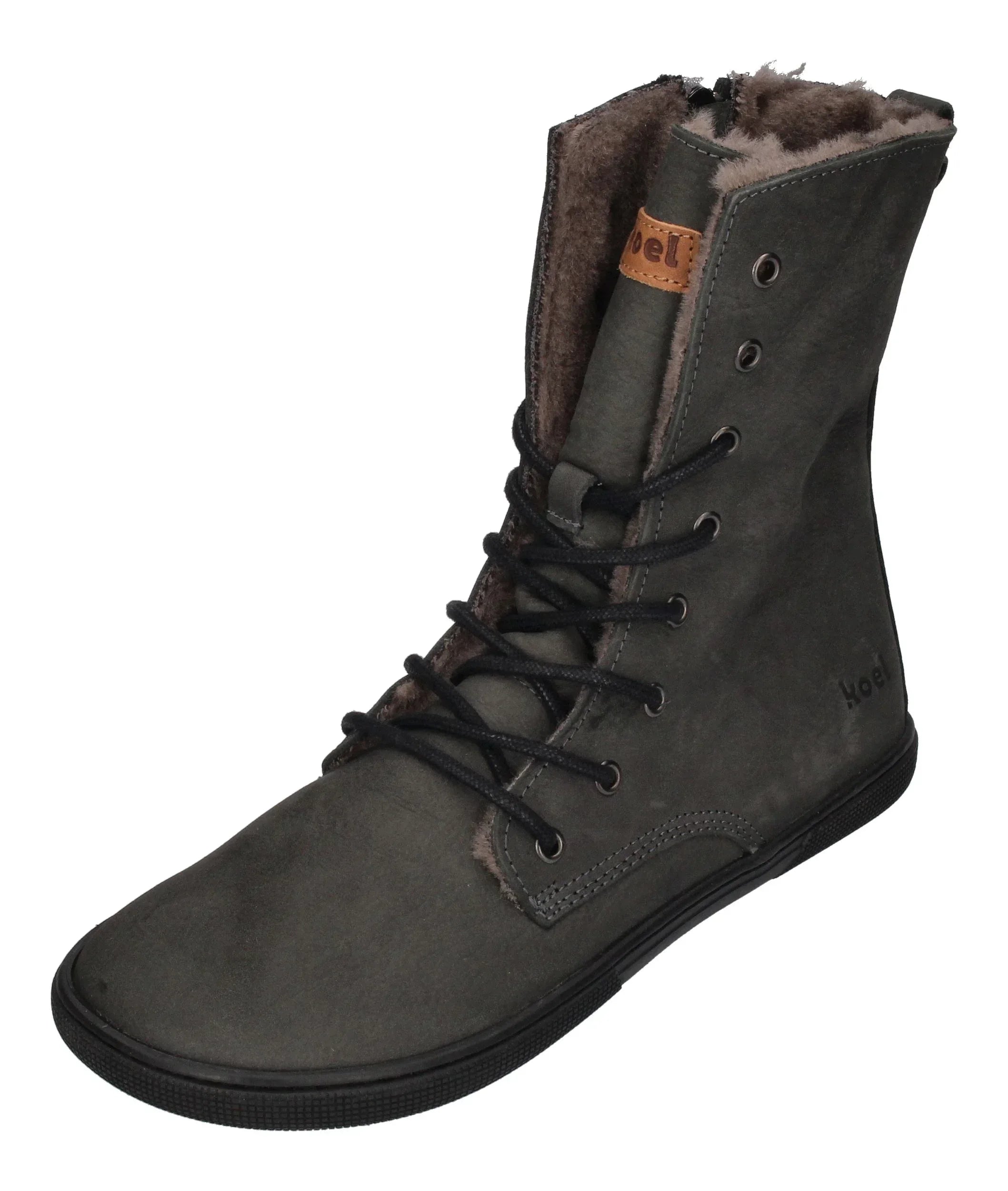 KOEL Damen Barefoot Booties mit Lammwolle FARO dark grey-0