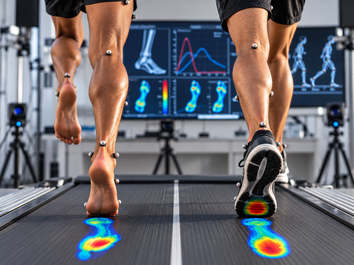 Biomechanische Laufanalyse als Symbolbild zur Studie von Lieberman et al. 2010