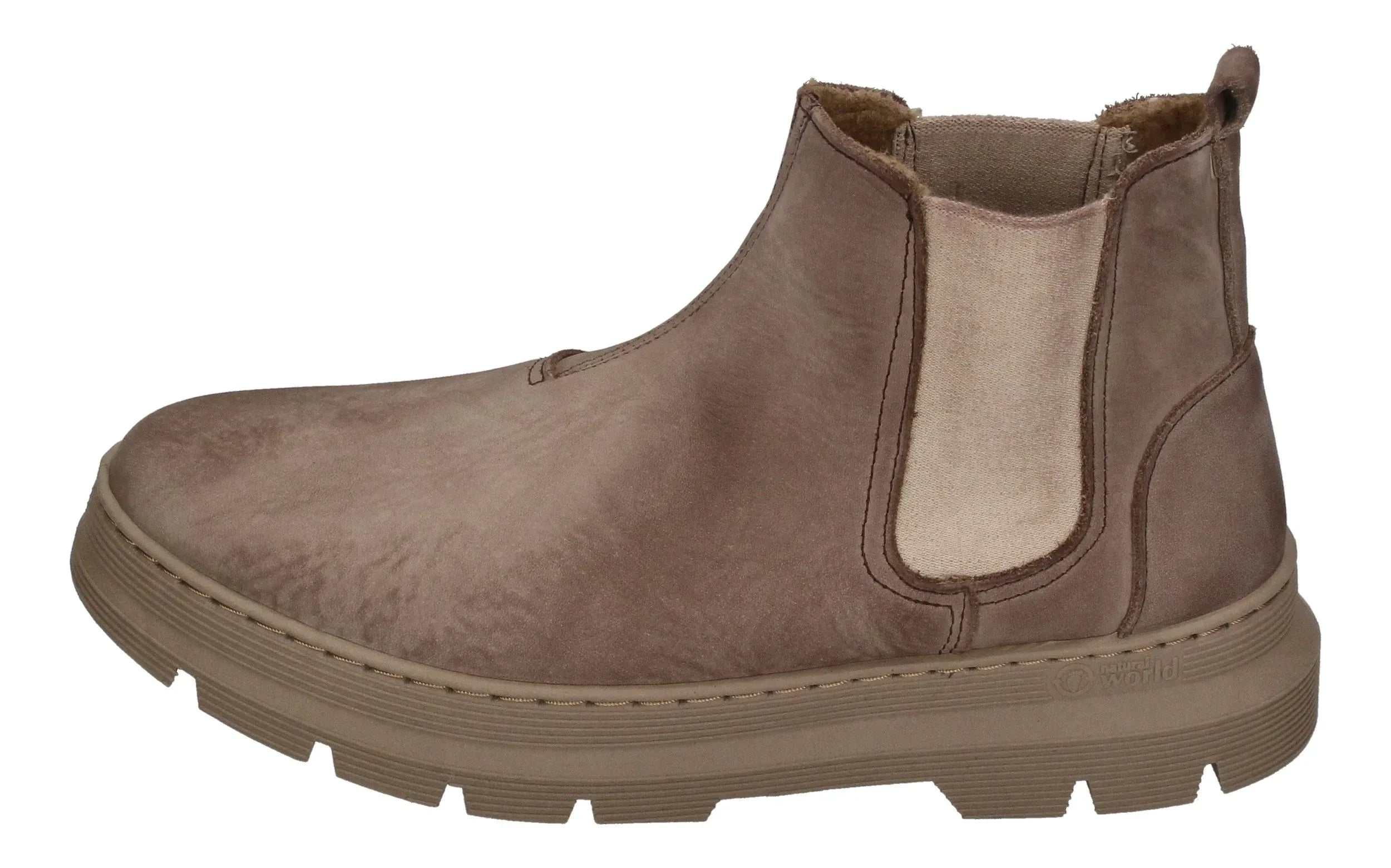 NATURAL WORLD warm gefütterte Herren Chelsea-Boots PEONIA 7182-821 beige