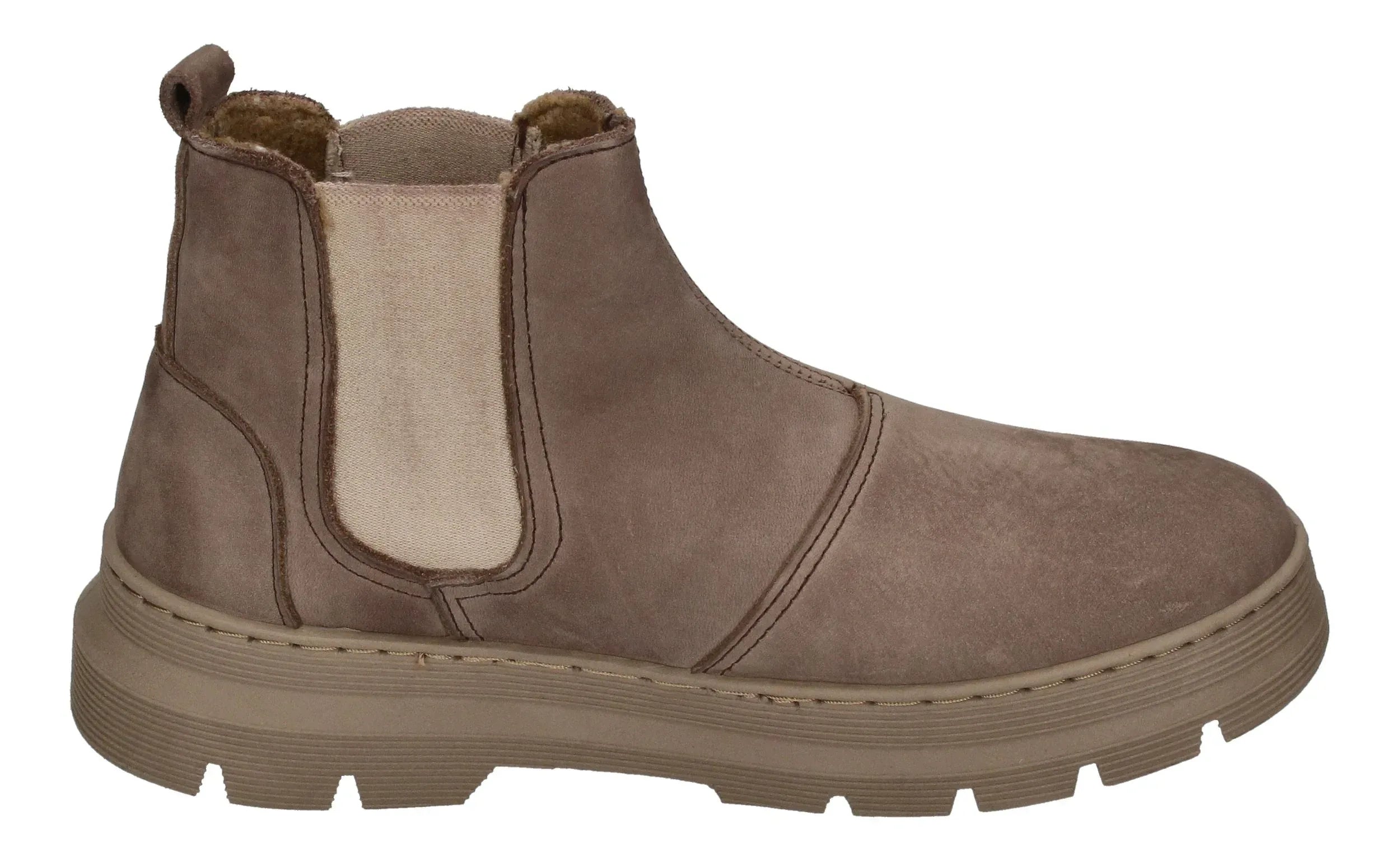 NATURAL WORLD warm gefütterte Herren Chelsea-Boots PEONIA 7182-821 beige