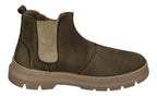 NATURAL WORLD warm gefütterte Herren Chelsea-Boots PEONIA 7182-878 forest