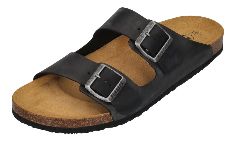 PLAKTON Herren Pantoletten in Übergröße BARNA 175857 negro