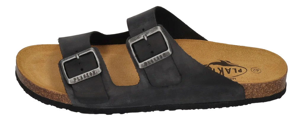 PLAKTON Herren Pantoletten in Übergröße BARNA 175857 negro