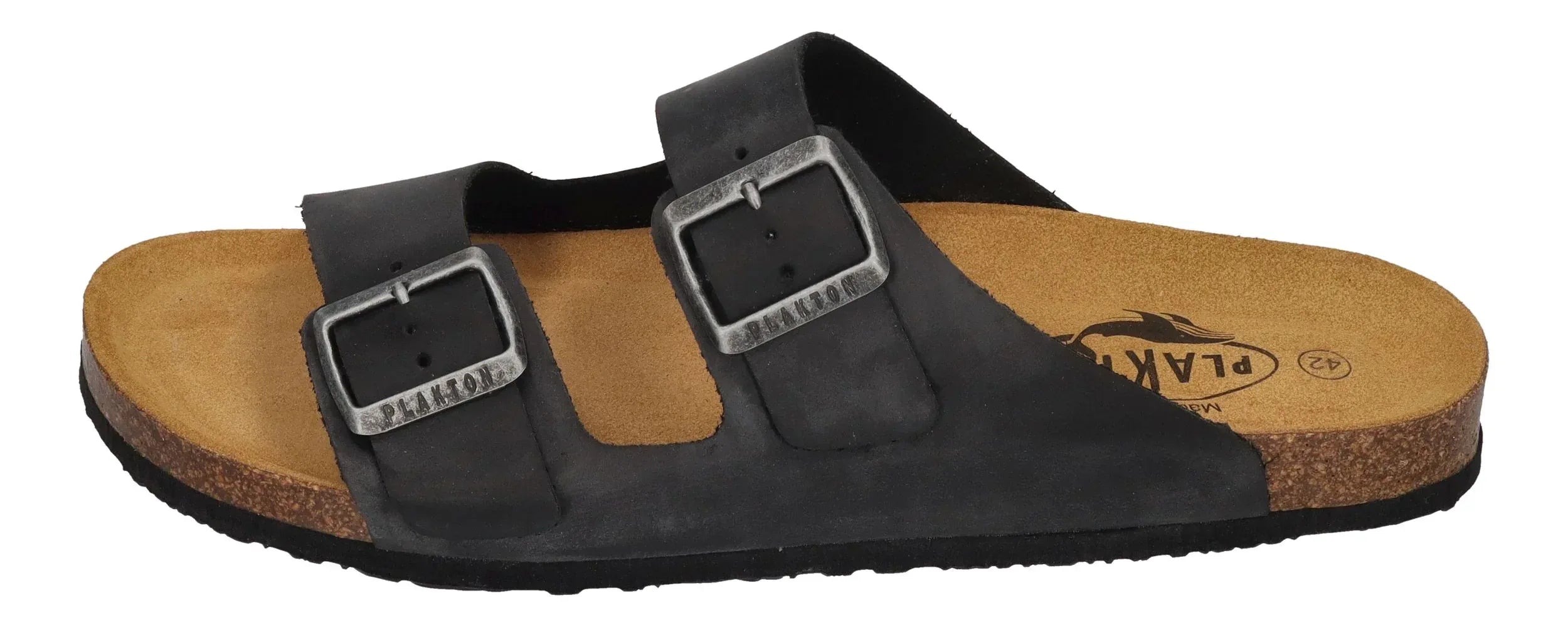 PLAKTON Herren Pantoletten in Übergröße BARNA 175857 negro