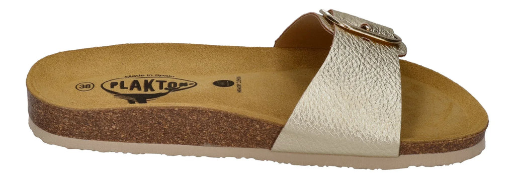 PLAKTON Damen Pantoletten BIS 3 181018 lame oro