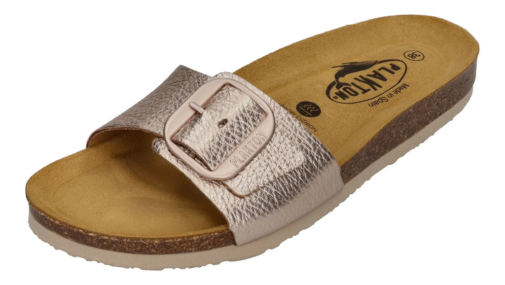 PLAKTON Damen Pantoletten BIS 3 181018 lame rose