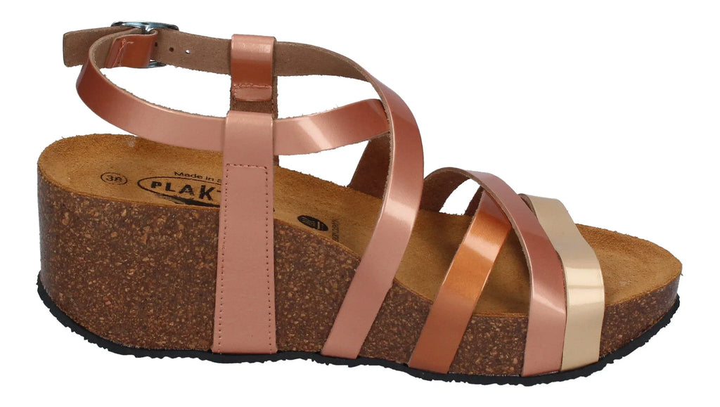 PLAKTON Damen Sandaletten SO SONG 875174 oro cobre rose-3