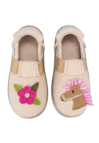 NANGA Kinder Hausschuhe Schurwolle LITTLE HORSE 2.0 beige melé