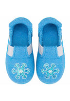 NANGA Kinder Hausschuhe Schurwolle SNOWFLAKE 2.0 dunkelblau