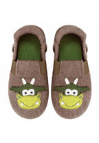 NANGA Kinder Hausschuhe Schurwolle MAGIC DRAGON 2.0 braun