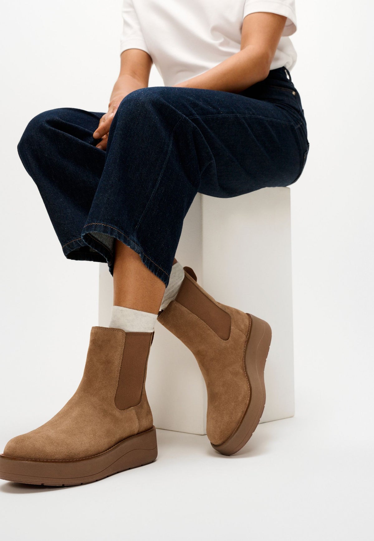 FITFLOP Damen Chelseaboot GEN-FF ROAM SUEDE terracotta
