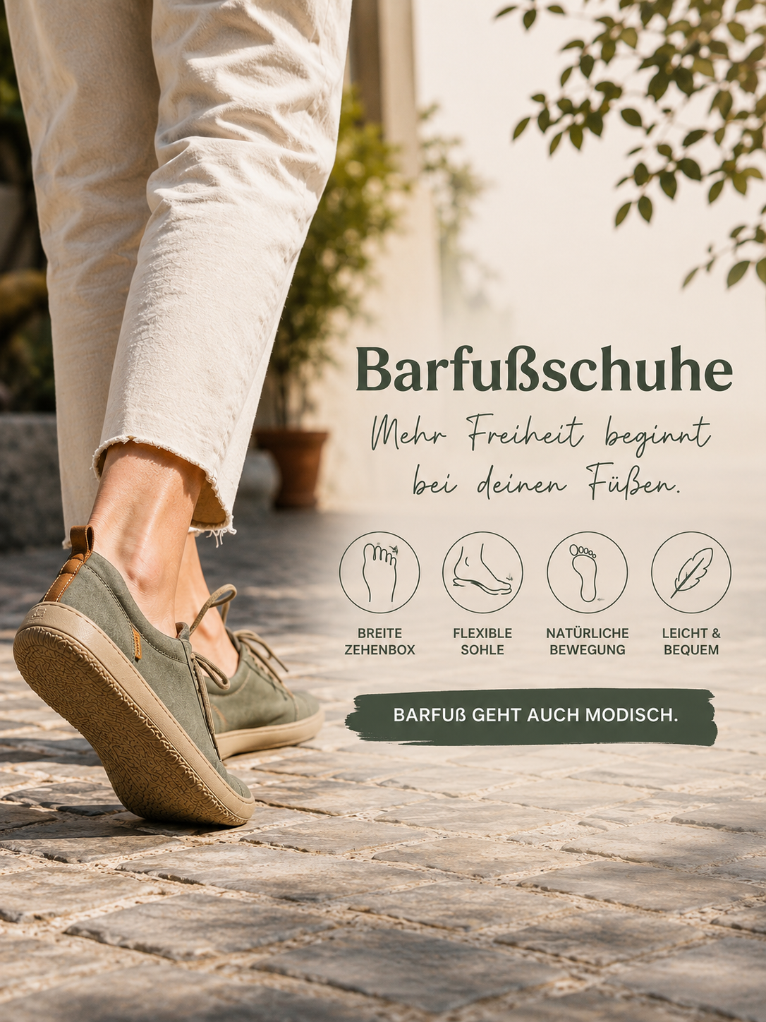 Entdecke Barfußschuhe mit viel Raum für natürliche Bewegung, flexiblen Sohlen und modernen Looks. Barfuß geht auch modisch – bei SHOEDEAL.