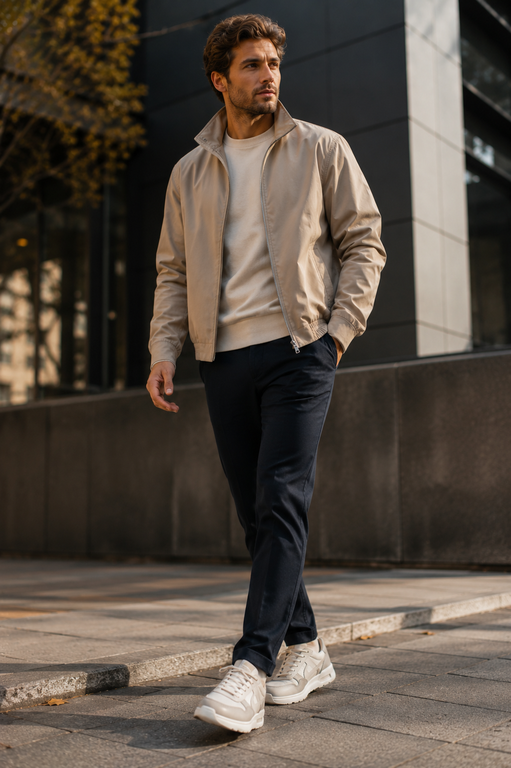 Mann mit modernen Sneakers im urbanen Fashion-Look – shoedealo.shop