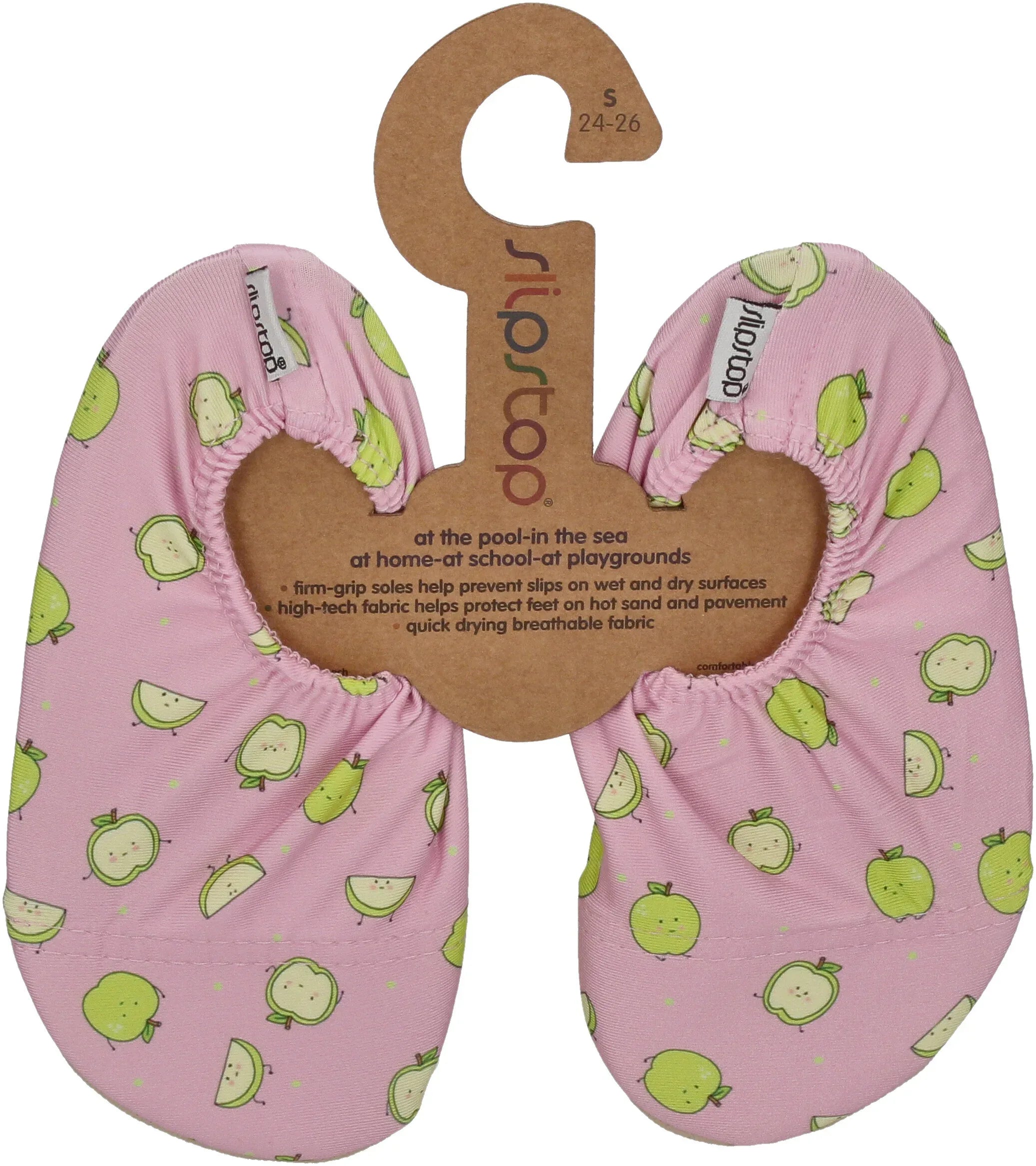 SLIPSTOP Kinder Hausschuhe Badeschuhe APPLE rose yellow-0