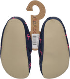 SLIPSTOP Hausschuhe Badeschuhe ELLA Flamingos navy pink-1