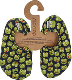 SLIPSTOP Kinder Hausschuhe Badeschuhe FROG - blue green-0
