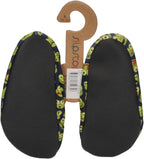 SLIPSTOP Kinder Hausschuhe Badeschuhe FROG - blue green-1