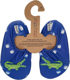 SLIPSTOP Kinder Hausschuhe Badeschuhe JIM Krokodil blue-0