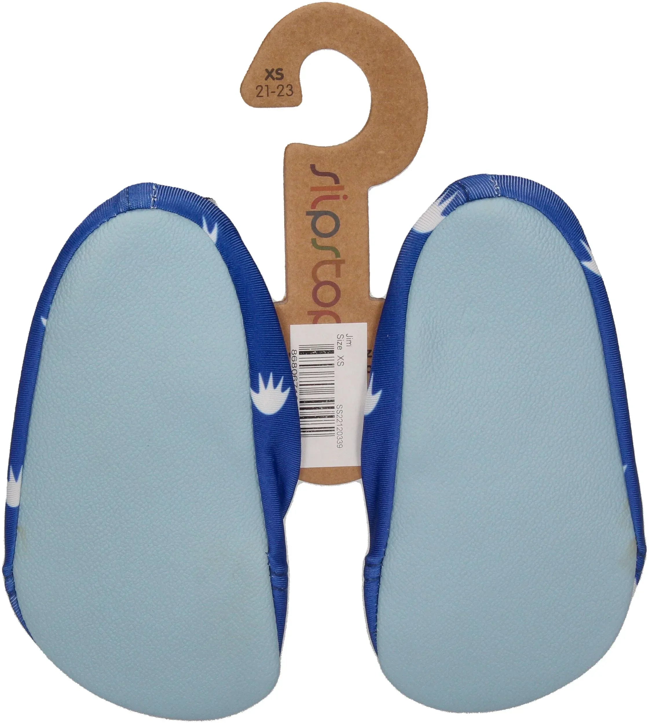 SLIPSTOP Kinder Hausschuhe Badeschuhe JIM Krokodil blue-1