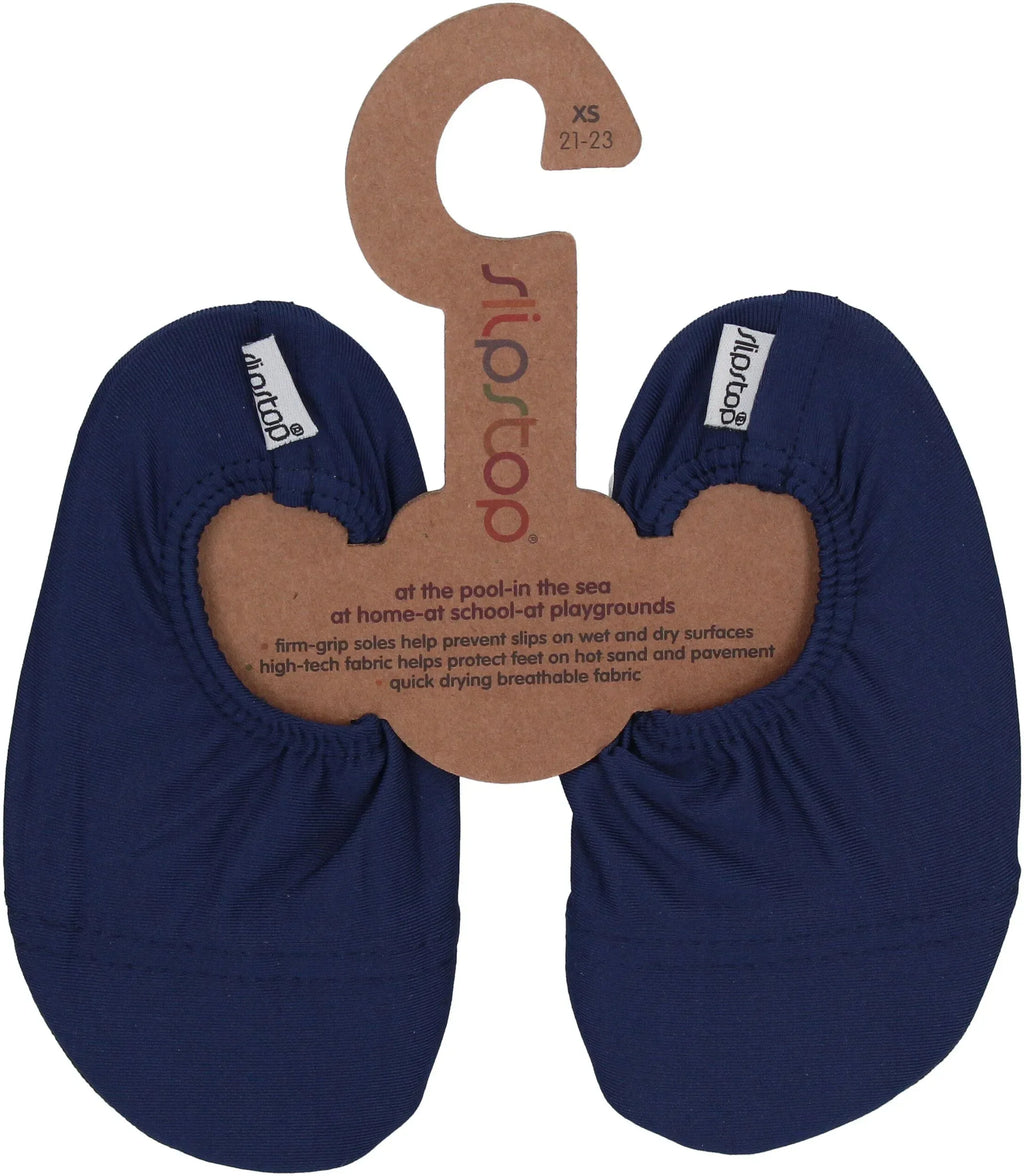 SLIPSTOP Kinder Hausschuhe Badeschuhe NAVY dunkelblau-0