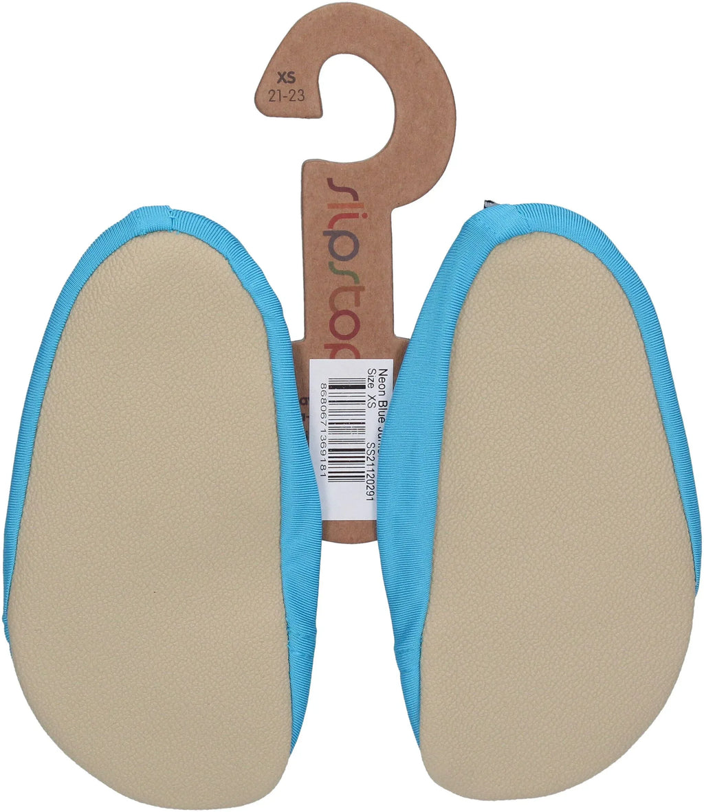 SLIPSTOP Kinder Hausschuhe Badeschuhe NEON BLUE - blau – Hausschuhe - Blau | shoedealo.shop – Bild 3