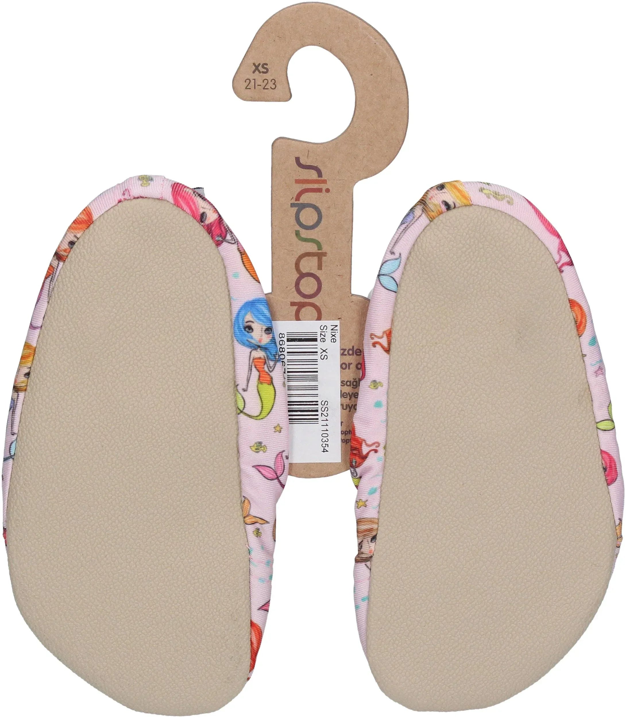 SLIPSTOP Kinder Hausschuhe Badeschuhe NIXE - rosa bunt-1