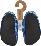 SLIPSTOP Kinder Hausschuhe Badeschuhe POD Wale mid blue-1