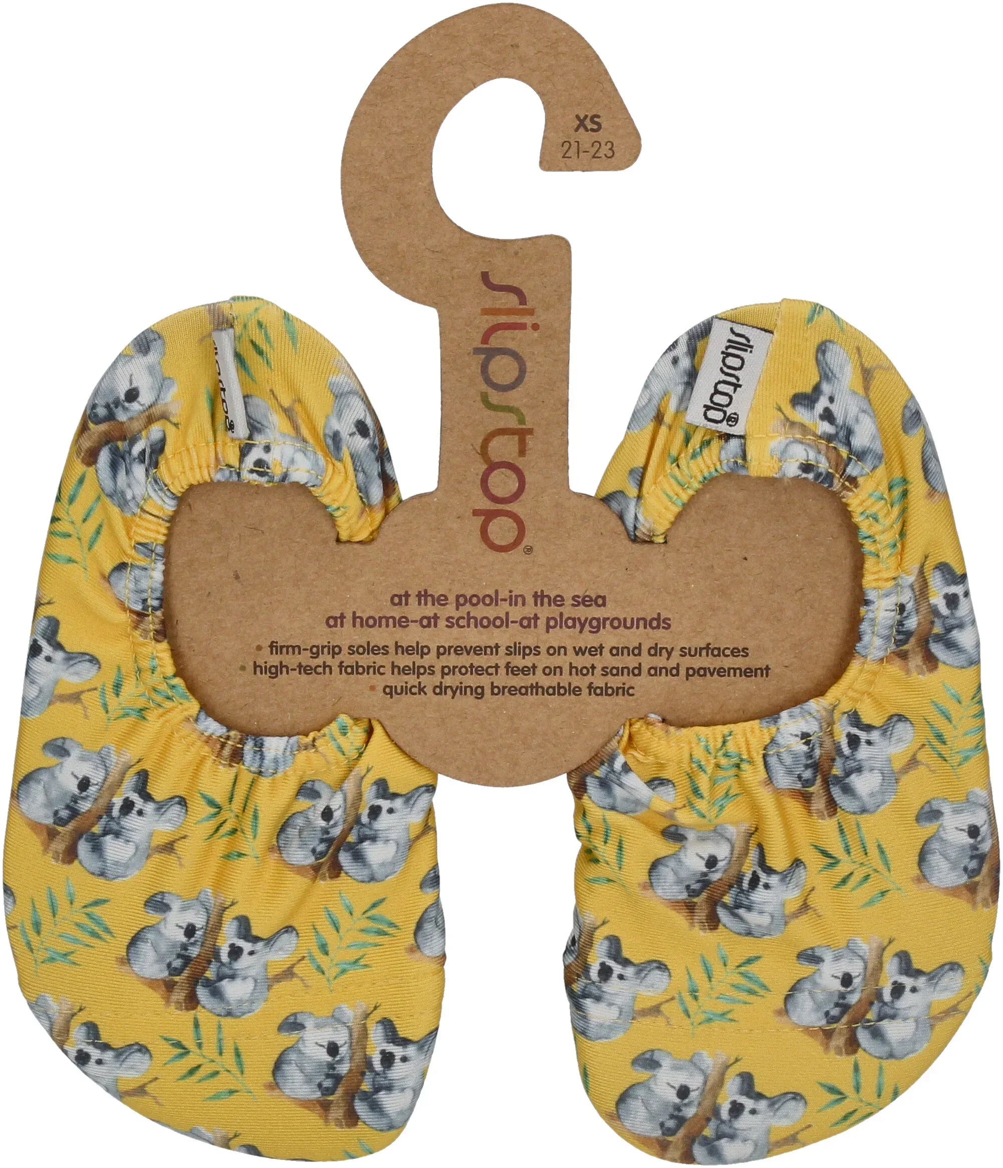 SLIPSTOP Kinder Hausschuhe Badeschuhe TWINS Koala gelb – Hausschuhe - Mehrfarbig | shoedealo.shop – Bild 2