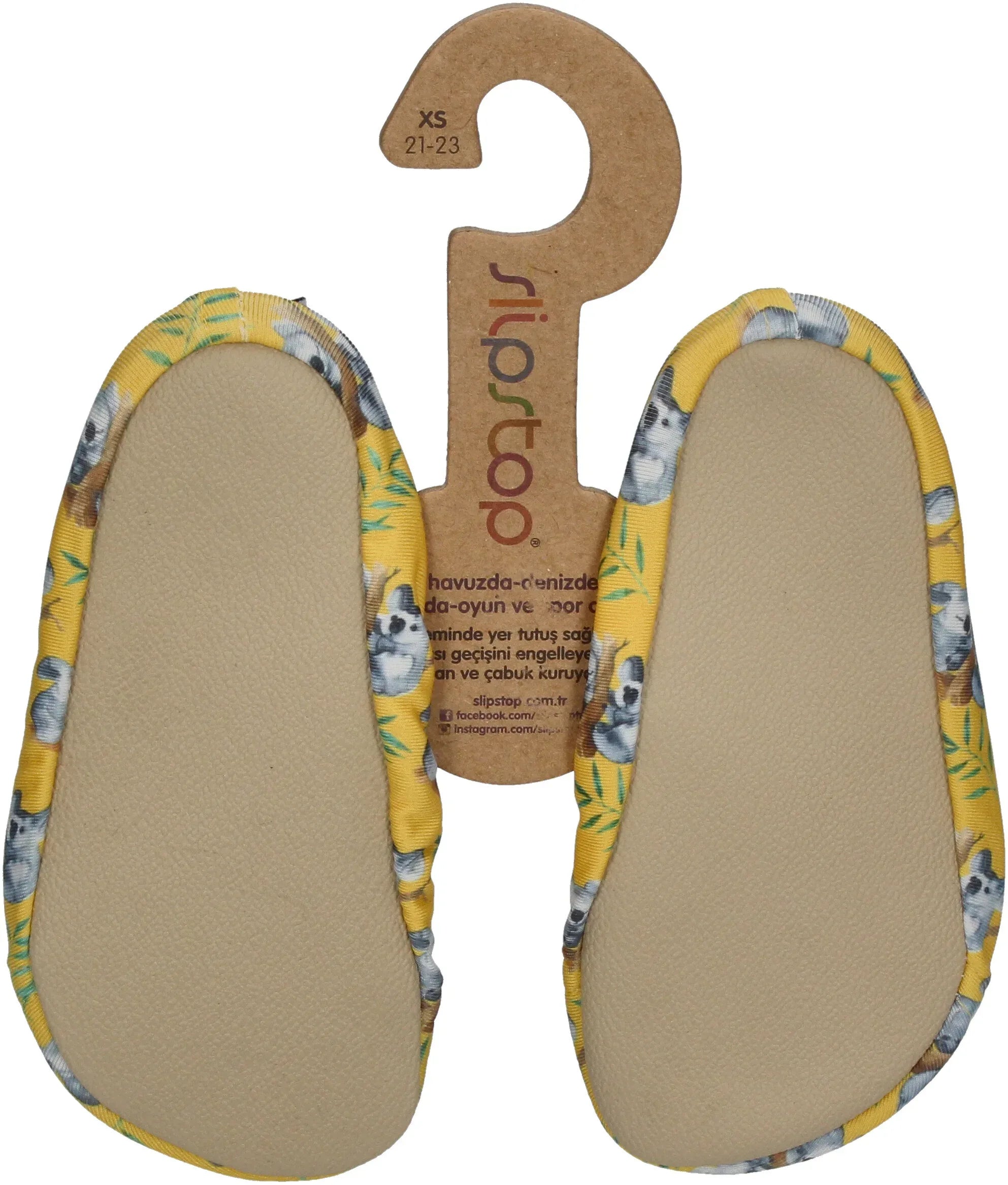 SLIPSTOP Kinder Hausschuhe Badeschuhe TWINS Koala gelb – Hausschuhe - Mehrfarbig | shoedealo.shop – Bild 3