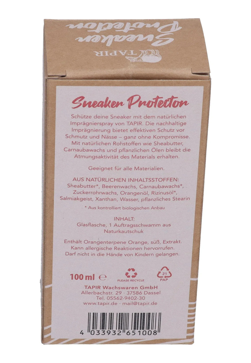 TAPIR - Schuh- und Lederpflege Sneaker Protector 100ml