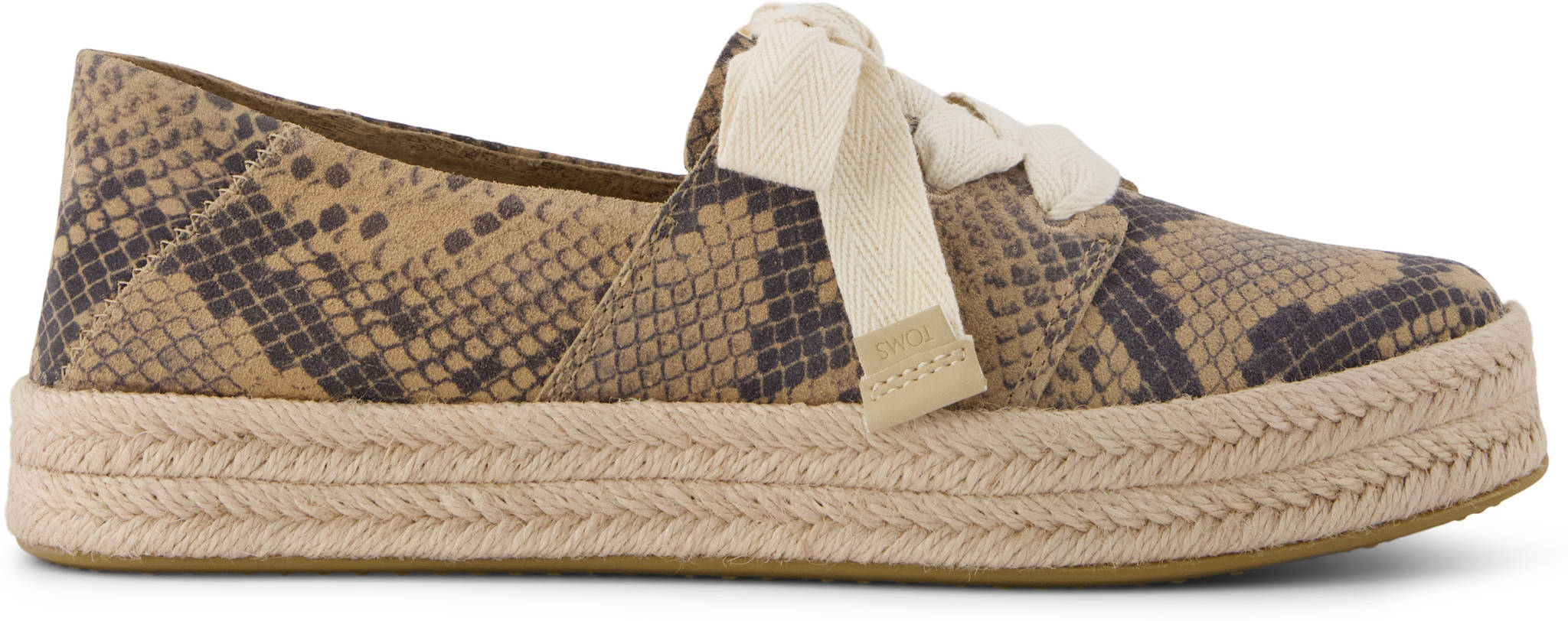 TOMS Damen Espadrilles CAROLINA LACE UP 10023588 hot taupe snake suede
