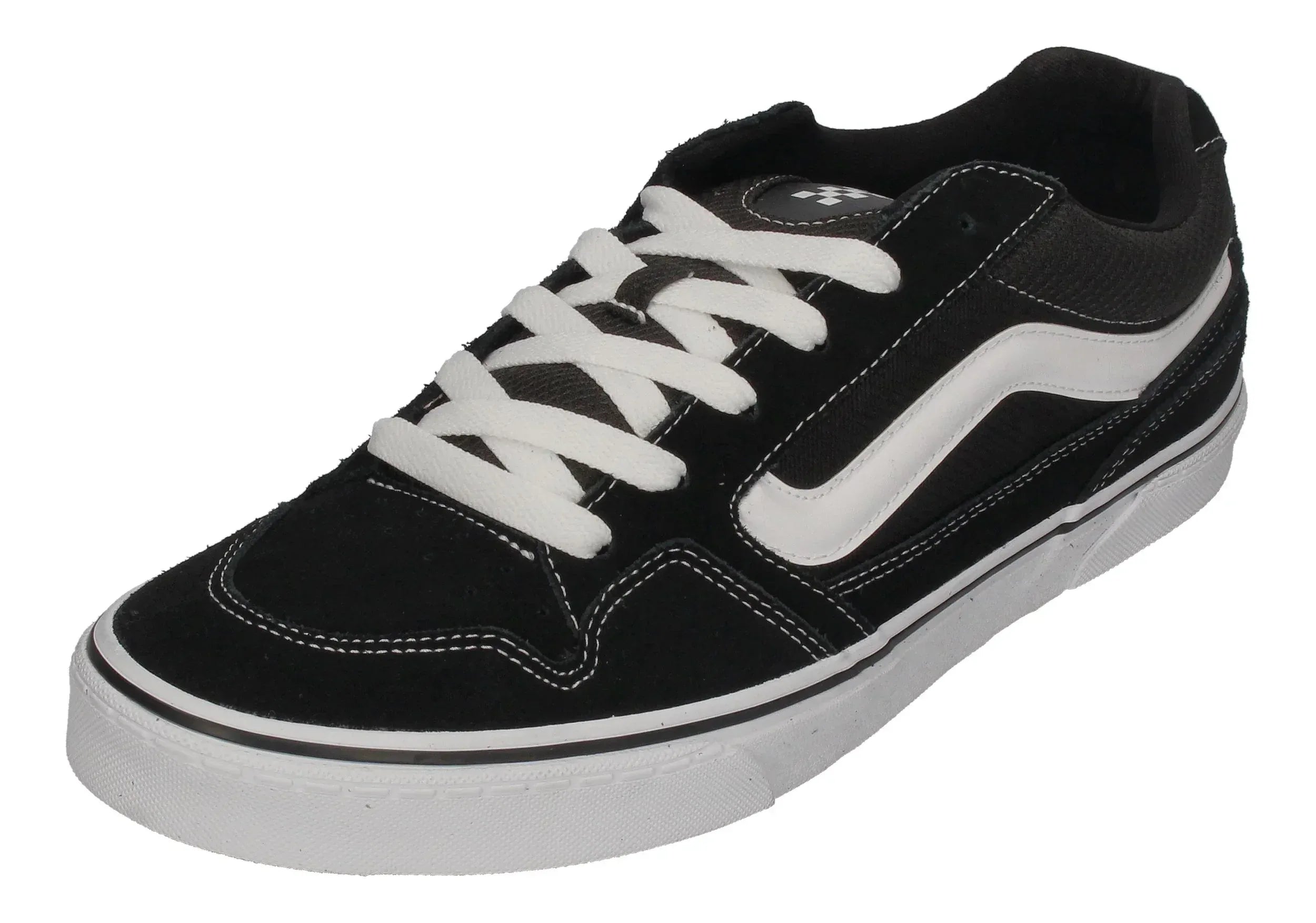 VANS in Übergrößen - CALDRONE Suede Mesh - black white-0