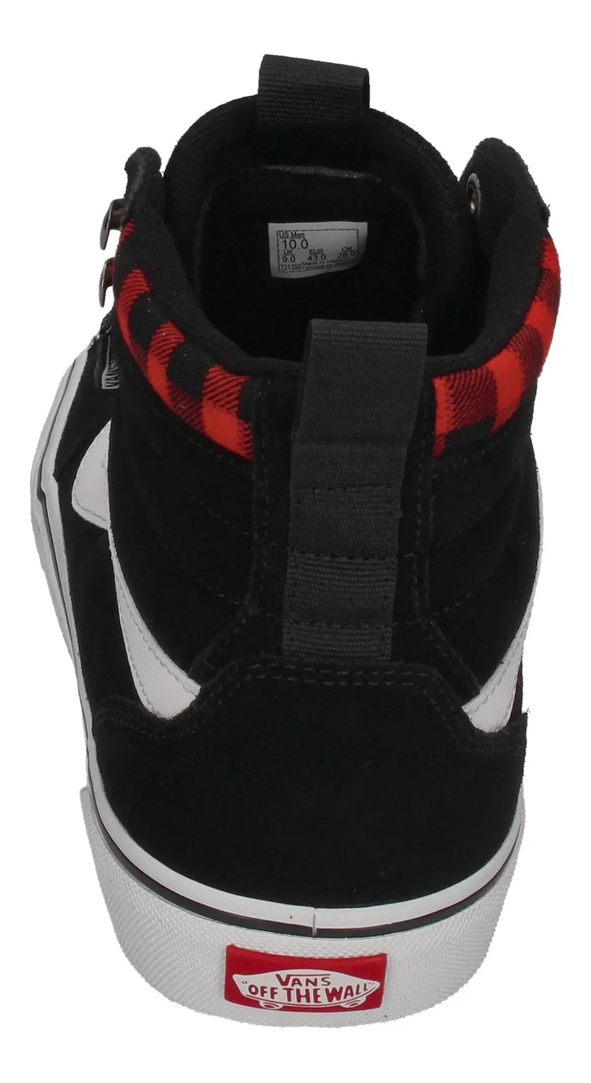 VANS in Übergrößen FILMORE HI VansGuard Suede - Black Red Plaid - Shoedeal