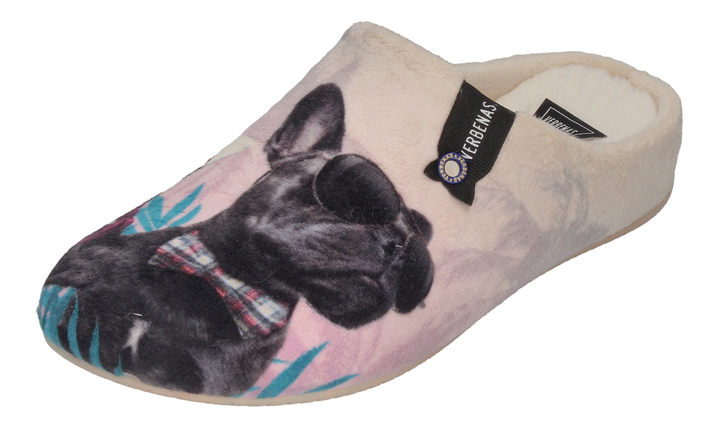 VERBENAS Damen Hausschuhe - YORK ANIMAL PELO - Bulldog