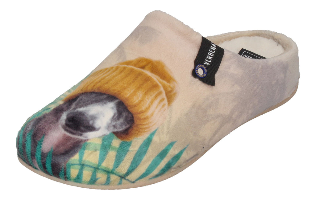 VERBENAS Damen Hausschuhe - YORK ANIMAL PELO - Galgo