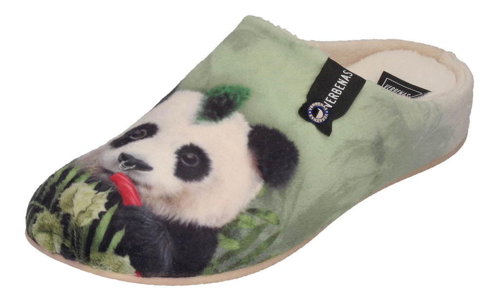 VERBENAS Damen Hausschuhe - YORK ANIMAL PELO Punk Panda