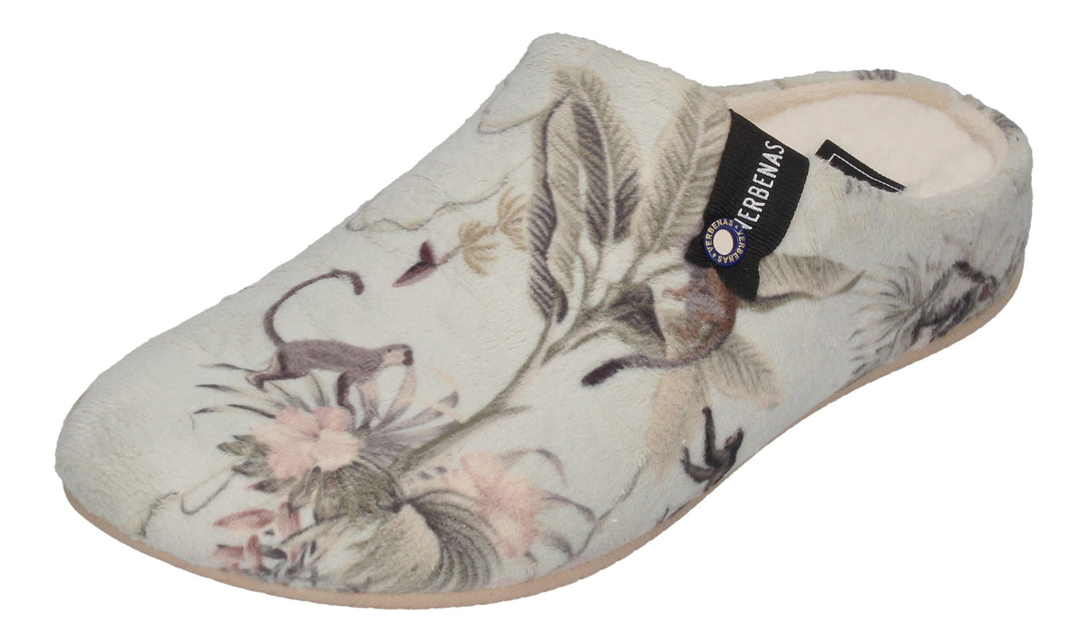 VERBENAS Damen Hausschuhe - YORK JUNGLE MONKIES - celeste