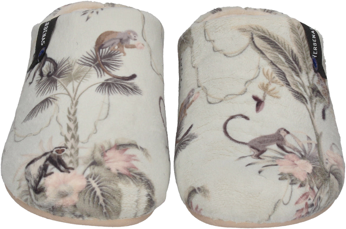 VERBENAS Damen Hausschuhe - YORK JUNGLE MONKIES - celeste