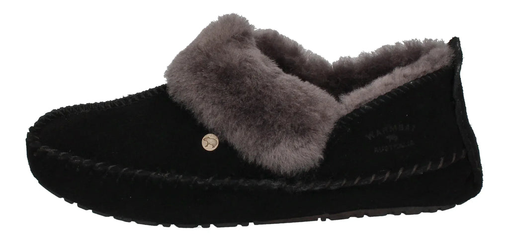 WARMBAT Damenschuhe Hausschuhe BARRINE SUEDE - black-1