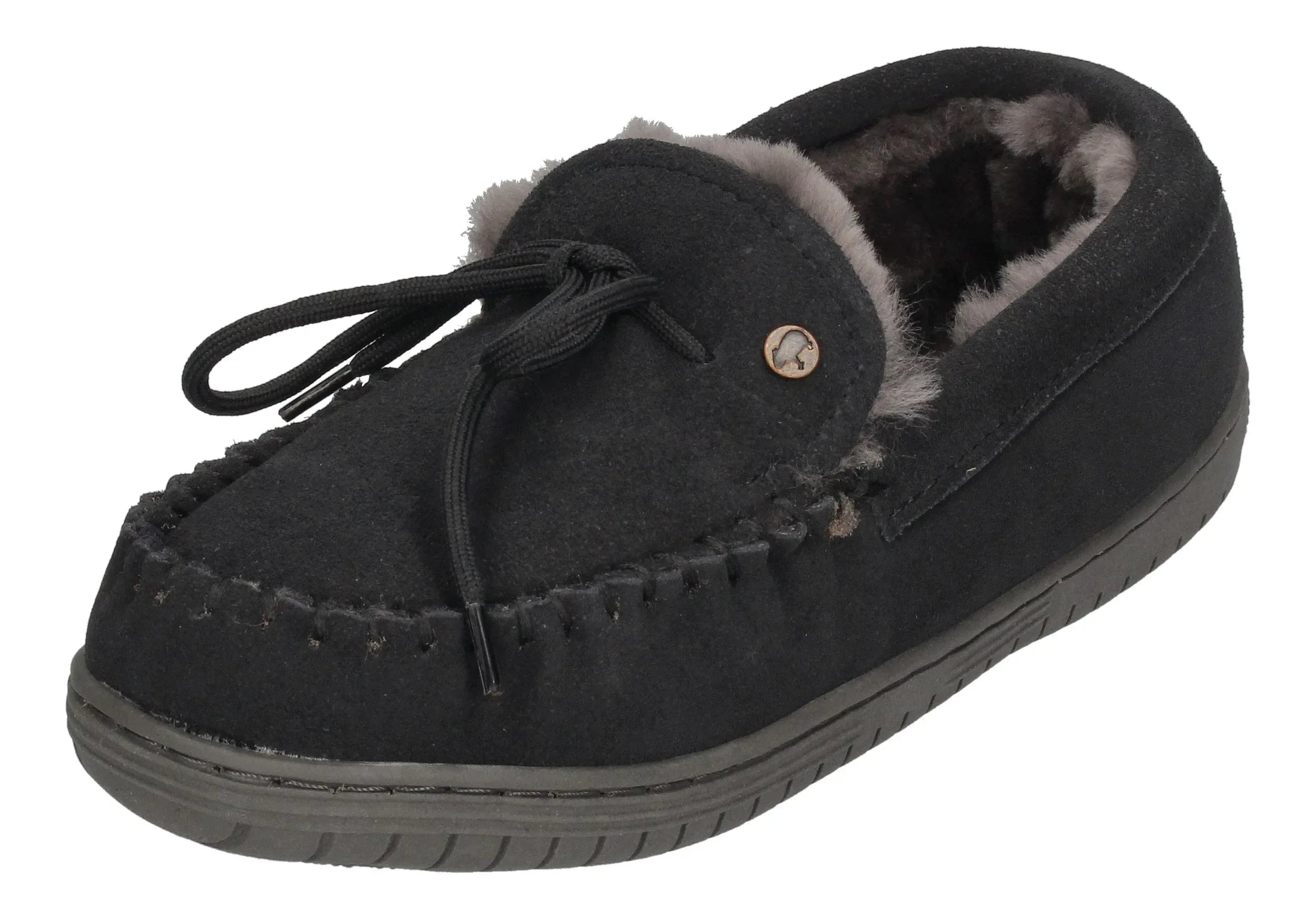 WARMBAT Damenschuhe Hausschuhe KOALA SUEDE - charcoal