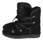 WARMBAT Damenschuhe Schaffell Booties MOONBI SUEDE - black