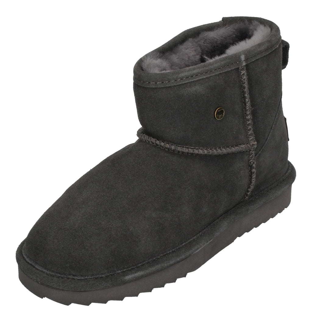 WARMBAT Damenschuhe Schaffell Booties WALLABY - dk grey-0